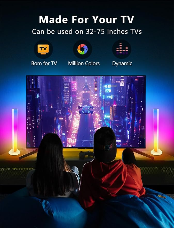 DAYBETTER RGB Light Bar, Gaming Light Bars with Multiple Placement Options, Smart LED Light Bars with Music Sync and Scene Modes, Led Light Bar for Room, TV, Monitor, PC Gaming Desk Decor
