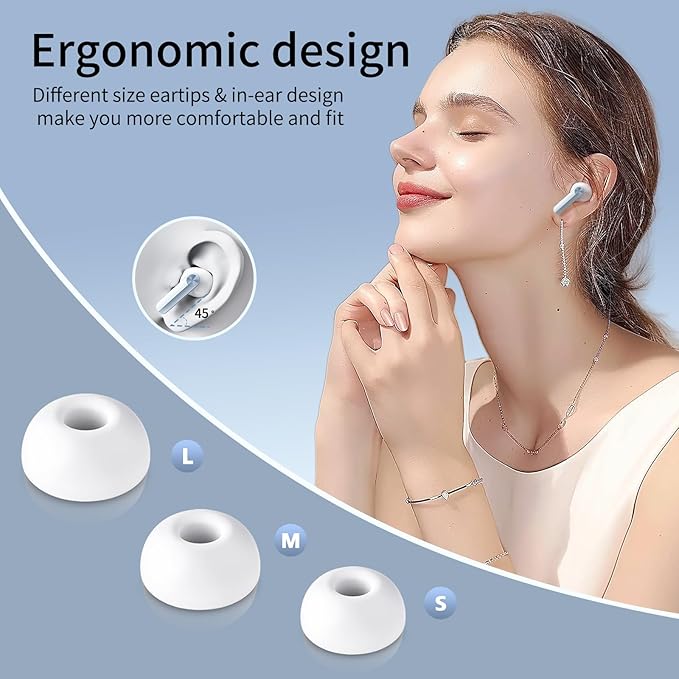 Wekily Wireless Earbuds, Bluetooth 5.3 Headphones with LED Power Display, 2025 New Wireless Earphones, HiFi Stereo,4 ENC Noise Cancelling Mic, 48H Playtime Mini Case IP7 Waterproof for iOS Android