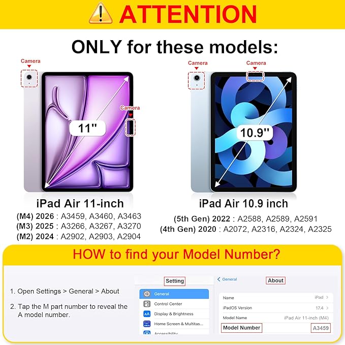 Fintie Rotating Case for iPad Air 11-inch M4/M3/M2 (2026/2025/2024), iPad Air 5th (2022) / 4th Generation 10.9 Inch - 360 Degree Rotating Protective Stand Cover with Pencil Holder, Ocean Blue