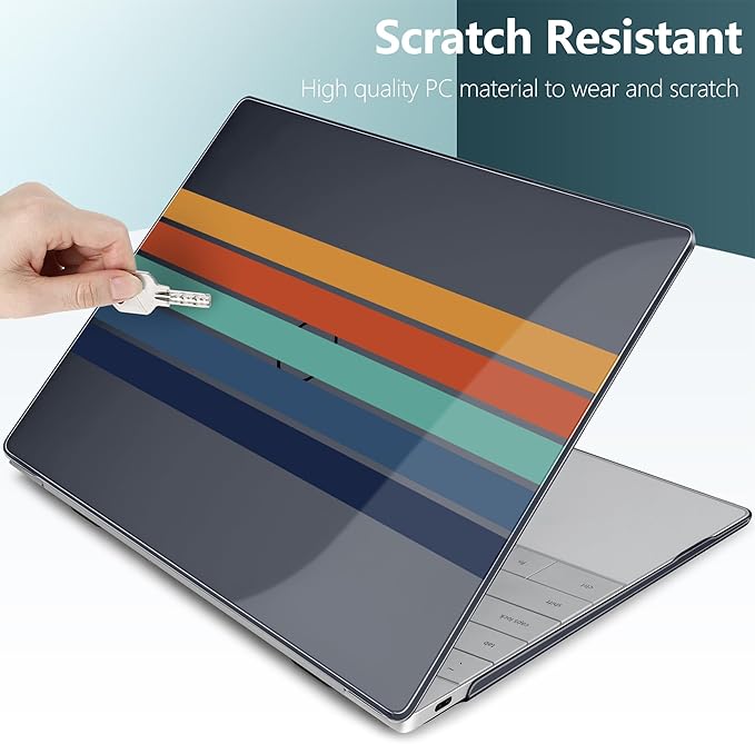 Batianda Case for Dell XPS 13 Laptop Copilot+ PC 13.4" Display 2024 Model Number 9345/9350, Creative Ultra-Slim Lightweight Scratch-Resistant Hard Shell with Professional Protection, Stripe