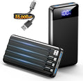 Portable Charger 35000mAh Power Bank - Powerbank with 4 Built in Cables, 22.5W Fast Charging Travel Camping Essential Battery Pack Compatible with iPhone 17 16 15 14 13 Samsung Google, 1 Pack
