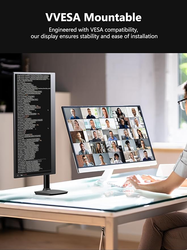 4K Portable Monitor, 13.3" UHD IPS Portable Laptop Screen, Second Screen Dual USB C HDMI Computer Gaming Display with Speakers, Travel Monitor for PC Phone PS4/5 Xbox Switch