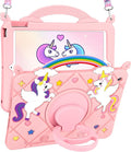 Uppuppy for iPad 9th/8th/7th Generation Case 10.2 Inch - Cute Girls Kawaii Girly 3D Cartoon Teen Case with Rotating Stand & Strap Soft Silicone PK Unicorn Cover for iPad 7/8/9 Gen 2021 2020 2019 Funda