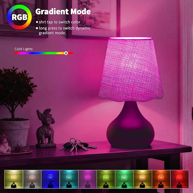 Cordless Table Lamp Rechargeable,Oil Rubbed Bronze Mini Cute Table Lamp for Nightstand, Battery Operated Small Table Lamp for Small Spaces for Kitchen Counter, Bookshelf, Bedside, Bedroom, Living Room