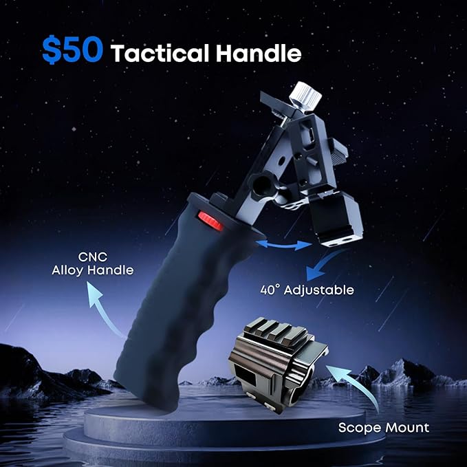 Thermal Master T2 Pro Thermal Monocular for iPhone, 1500 Yards Night Vision Camera with 13mm Lens, Tactical Handle, Infrared Imager for Outdoor Detecting Deer, Black