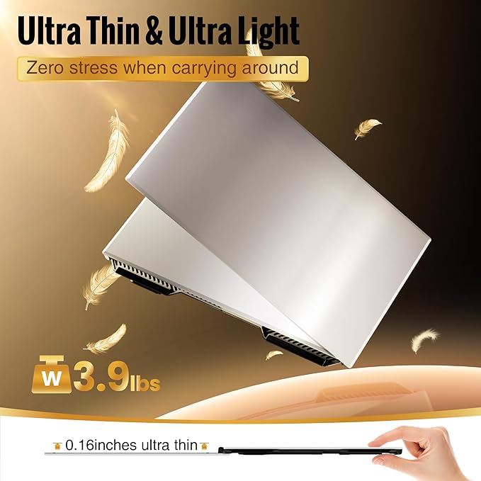 2026 New One Cable Connection Laptop Screen Extender Monitor Portable, Ultra Thin 15.6" 1080P FHD Triple Screen,Fit for 13-17" Laptop, Plug & Play Compatiable with Win/Mac/Chrome/Android