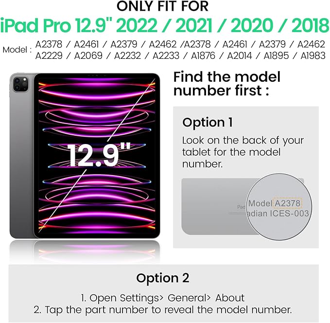 SEYMAC Kids Case for iPad Pro 12.9 2022/2021/ 2020/2018, Heavy Duty Protection Shockproof Case with Screen Protector, 360° Rotating Stand/Handle/Shoulder Strap, Supports Pencil 2 Charging, Pink