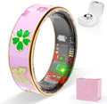 Smart Ring Men & Women Ring Sleep Tracker Pedometer Long Battery Life No Subscription Fee, IP68 Waterproof (Pink, 9)