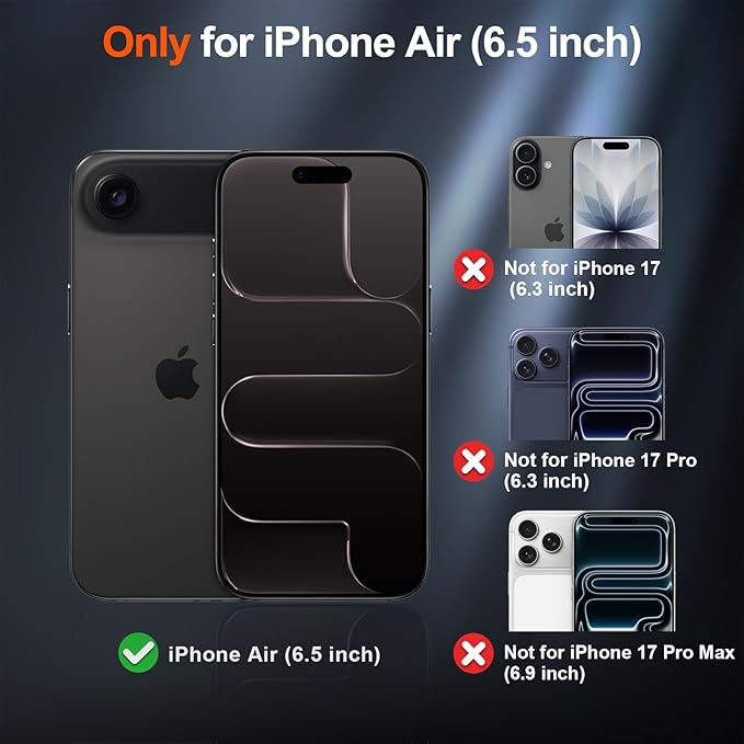SUPFINE Magnetic for iPhone Air Case (Compatible with MagSafe)(Military Grade Drop Protection) Slim Translucent Matte Shockproof with Anti-Fingerprint Phone Cover for 17 Air,Navy Blue