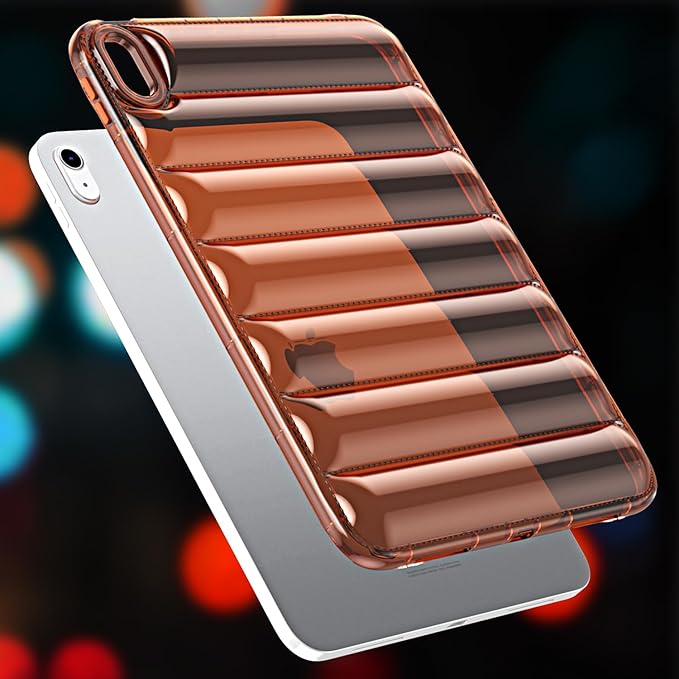 for iPad mini 7 A17 Pro 2024 & iPad mini 6 Case 2021 (8.3 inch) Shockproof Soft TPU Back Cover Silicone Bumper Anti-Yellowing Lightweight Clear Shell for iPad mini 7th/6th Generation, Brown