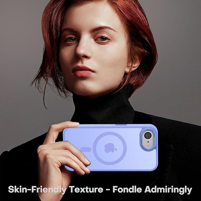 Newfuture Designed for iPhone 17e Case & iPhone 16e Case with Magnetic [13 FT Military Drop Protection] [Compatible with Magsafe] Translucent Shockproof with Anti-Fingerprint Phone Case, Light Purple
