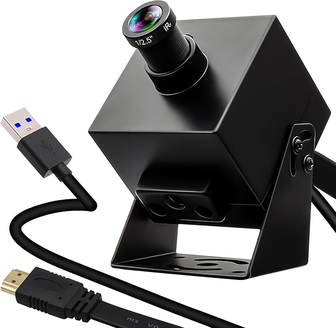 4K HDMI USB3.0 Camera Simultaneous Output 60fps H.264 Webcam with 25° Narrow Angle Lens, 2X Digital Zoom Plug and Play for Video Conference Industrial TV