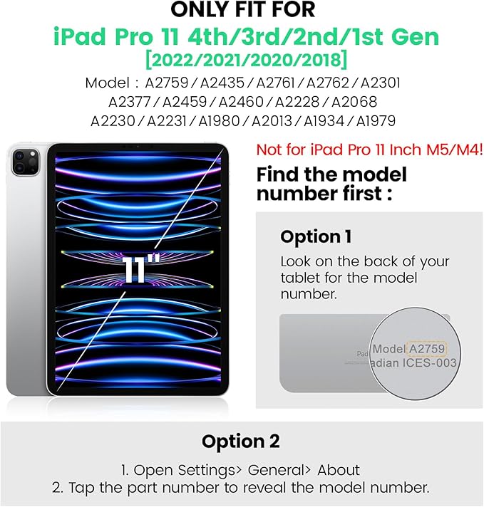 SEYMAC Case for iPad Pro 11 Case 4th/ 3rd/ 2nd/ 1st Gen (2022/2021/2020/2018), Full-Body Shockproof Protective Case with Screen Protector, 360° Rotating Stand and Hand/Shoulder Strap, Sky Blue