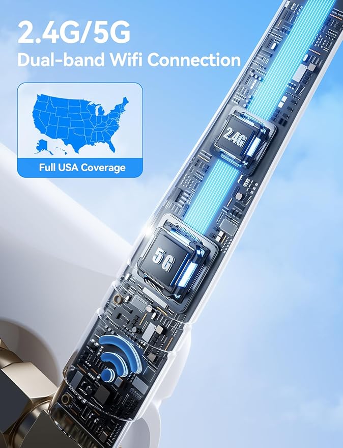 FOSCAM 4K 8MP Security Cameras Wireless Outdoor, 5GHz&2.4GHz WiFi Surveillance Camera for Home Security Outside, 120° FoV, 20x Zoom, AI Detect Human/Vehicle (8MP WiFi Cam(2pack))