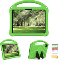 Kids Case for iPad Pro 11 inch M5/M4 (2025/2024) with Kickstand/Pencil Holder/Handle Stand Lightweight Soft EVA Foam Shockproof Heavy Duty Rugged Protection Kids Girls Boys Cover, Green