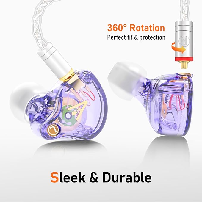 Vibes 202MC USB-C Wired Earbuds - USBC HiFi in Ear Headphones for iPhone 17/16/15 - Noise Isolating Ear Buds w/ Mic - Clear Sound, Deep Bass & Comfort-Fit Earphones - Silver Plated Cord, Carrying Case
