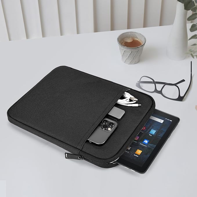 12.4 Inch Tablet Sleeve Case Bag for 2024 2023 Samsung Galaxy Tab S10+ S9+ Plus 12.4"/Galaxy Tab S9 FE+,Galaxy Tab S8+/Galaxy Tab S7 FE/Galaxy Tab S7+/Galaxy S7+ Plus Protective Carrying Sleeve(Black)