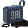 JBL Go 4 Portable Bluetooth Wireless Speaker, IP67 Waterproof and Dustproof Built-in Battery - Blue - Boomph's Comprehensive Ultimate Performance Cloth Solution for Your On-the-Go Sound Experience