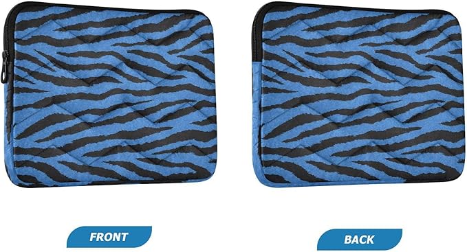 Laptop Case Sleeve, Blue Tiger Black Stripe Animal Print Shockproof Protective Computer Carrying Cover, Briefcase Handbags 13-13.3inch Laptop Sleeve Bag