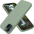 OTOFLY Designed for iPhone 13 Case, Silicone Shockproof Slim Thin Phone Case for iPhone 13 6.1 inch Calke Green