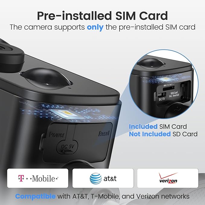 Cellular Security Camera Wireless Outdoor, No WiFi Need, Battery & Solar Powered, Magnetic, Free Human Detection, Free 7-Day Cloud/SD, Night Vison, Siren, 2-Way, IP65 Talk, 2K