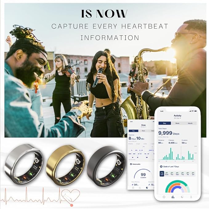 2026 Smart Ring for Women & Men Health Fitness Tracker for Daily Activity Workouts | Heart Rate Sleep Blood Oxygen Steps Cycle Monitoring Meditation | No Subscription Required (Silver, #13)