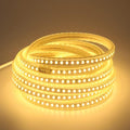 LED Strip Lights AC 110V 9.84 ft Warm White Outdoor LED Lights Waterproof 3m SMD 5730 120LEDs/m 3000K Cuttable Strip Lighting for Bedroom Wall Kitchen Under Cabinet TV Lights