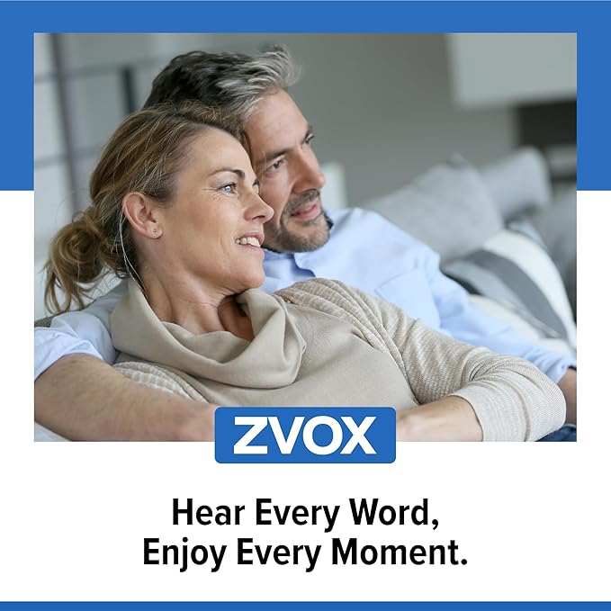ZVOX AccuVoice AV855 Dialogue Clarifying Soundbar - Patented Hearing Technology with 20 Levels of Voice Boost, Dual Subwoofers, Low-Profile TV Speaker for Home Theater and Smart TV - Black
