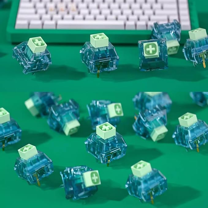 Kailh Box Summer Mechanical Keyboard Switches,5-Pin 50gf Clicky/Speed Typing/Gaming/Waterproof Switches(Summer,36Pcs)