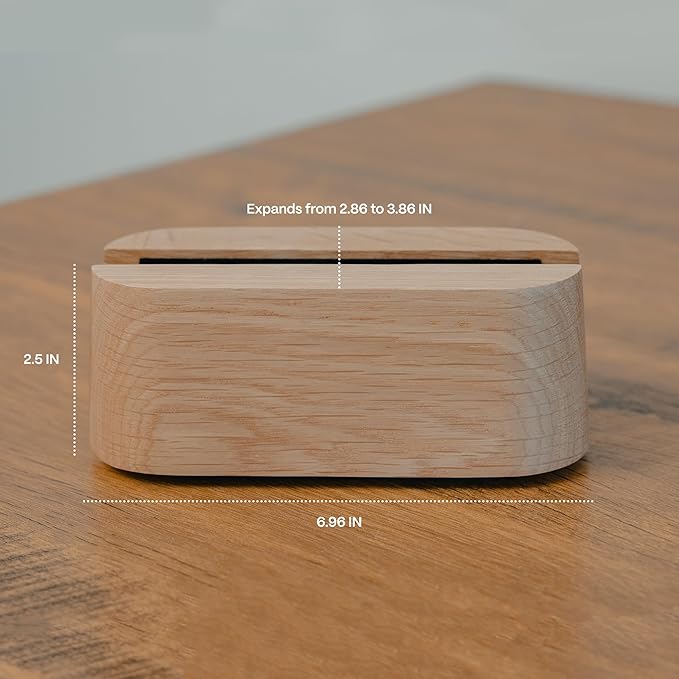 COREMINDED Adjustable Vertical Laptop Stand for Desk, Wooden Laptop Holder, MacBook Pro Stand, Wood Mac Air Dock (Solid Walnut)