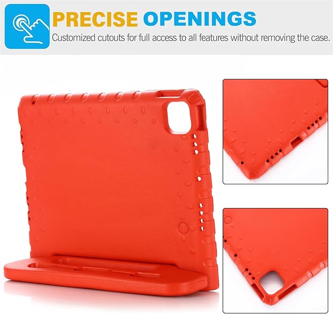 Kids Case for iPad Air 11-inch M3/M2 & iPad Pro 11 inch Case M5/M4 (2025/2024) with Pencil Holder/Kickstand Lightweight Convertible Handle Stand EVA Shockproof Rugged Protective Cover, Black