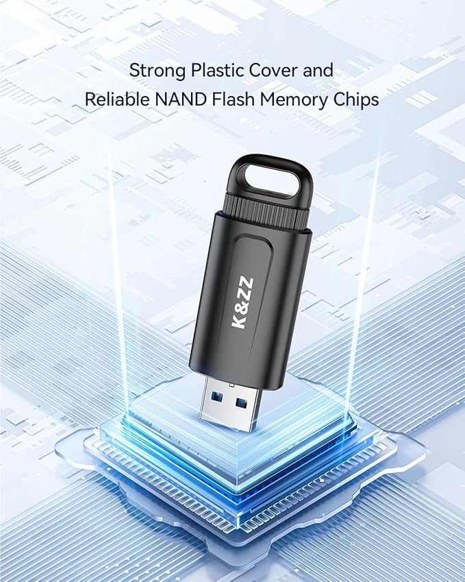 K&ZZ USB Flash Drive 64GB 2 Pack USB 3.0 Thumb Drive Sliding Lid Plug and Play Memory Stick Multi-Color USB Storage Jump Drive