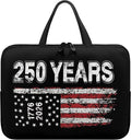 17 Inch Laptop Sleeve American Flag USA 250 Years Laptop Cover Computer Bag Tablet Carrying Case with Handle Tote Bags Notebook Sleeves Handbag Messenger Briefcase for 4th of July Decor