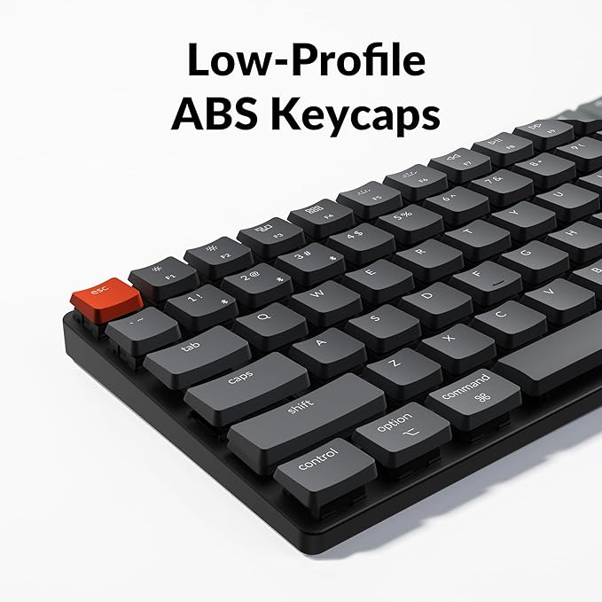 Keychron K3 Version 2, 84 Keys Ultra-Slim Wireless/Wired Mechanical Keyboard with White LED Backlit, Low-Profile Gateron Mechanical Blue Switch Compatible with Mac Windows