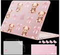 Case for 2026 MacBook Neo 13-inch Laptop with Liquid Retina Display, Release Model A3404, Sturdy Plastic Hard Shell Case + Keyboard Cover + Trackpad Film + Dust Plug, Teddy Bears & Pink Bows