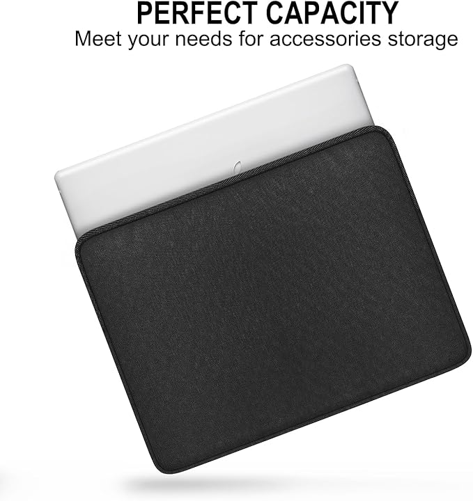 Laptop Case 15 Inch, Shockproof Protective Traveling Computer Bag, Water Resistant Portable Laptop Sleeve Compatible for Lenovo, HP, Dell, Asus, MacBook, Notebook, Black