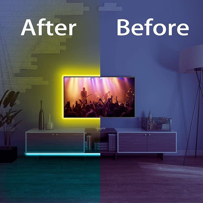 DAYBETTER Led Strip Lights 200ft, RGB Led Light Strip with 44 Keys Remote Controller, Color Changing Led Lights for Bedroom 100 ft of 2 Rolls