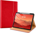VIKESI Case for iPad Pro 13-inch M5 or M4 Released in 2025 or 2024, Leather Stand Cover with Apple Pencil Holder, Auto Wake/Sleep, Multiple Viewing Angles, Built in Hand Strap & Pocket,Bright Red