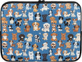 Puppy Dog Laptop Sleeve for Women Teen Girls 12inch Laptop Protector with Multiple Uses Lightweight Computer Sleeve Cute Tablet Bag Laptop Carrying Case Blue