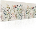 Cute Wild Flowers Mouse Pad XL Boho Aesthetic Floral Chic Plant Extended Table Mat 80X30cm Non-Slip Rubber Base Stitched Edge Large Mousepad for Desk Gaming Laptop Desk Top,31.5×11.8 Inch
