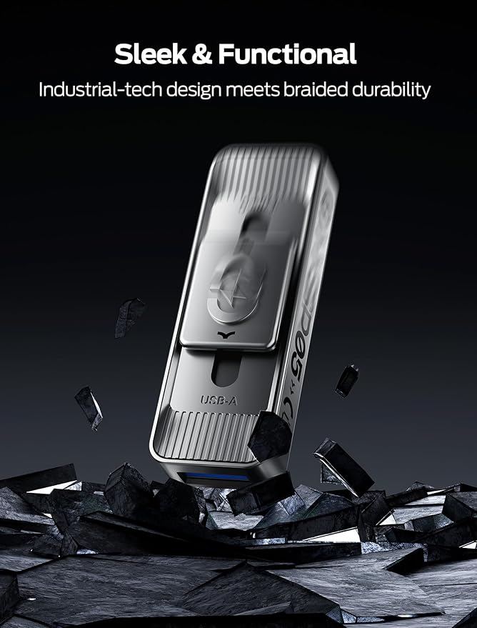 MOVE SPEED 1TB USB Drives, ThumbDrive with Dual Ports & Push-Pull Design — 560MB/s Read Speed, Type C + USB 3.2 Drive Portable ssd for iPhone 15/16/17/Android/Mac