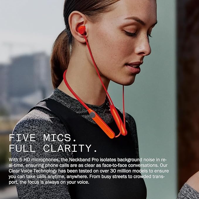 CMF BY NOTHING CMF Neckband Pro Bluetooth Headphones,50dB Hybrid Active Noise Cancelling Earbuds with 5 HD Mics,IP55 BT5.3 37Hours Long Play time Dual Device Connection Neckband Headphones-Dark Grey
