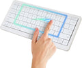 CLVX S Mac | Touch On Keys & Gestures AI Keyboard | Bluetooth & USB-C | Low Profile Silent Scissor Keys | Interactive RGB | Aluminum Chassis | Compatible with Mac/iPad/AppleTV/VisionPro