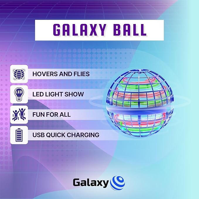 Falcon 4K Drone with Camera | Quadcopter Drones for Kids Falcon Drone for Adults and Galaxy Ball Toy Motorized Flying Spinner Drones for Kids LED Light Up Ball, Hand Gesture Control