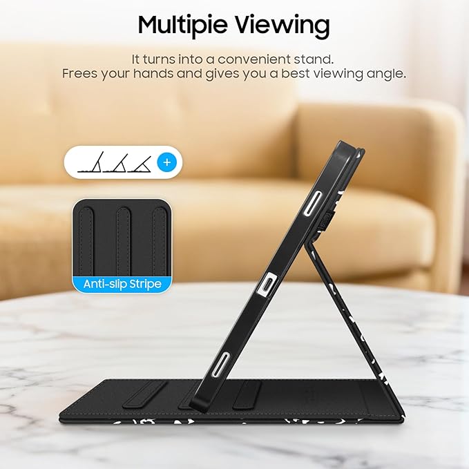 Fintie Case for Samsung Galaxy Tab S11 5G 11 Inch 2025 Model (SM-X730/X736B) with S Pen Holder, Multi-Angle Viewing Soft TPU Back Cover with Pocket, Auto Wake/Sleep, Composition Book