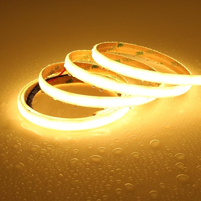 JOYLIT Diffused LED Strip Lights Waterproof 2700K Warm White 24V 16.4FT/5M 280LEDs/M 510LM/FT Super Bright, UL Listed PRO CRI 92 Milky White Coated 100W Dimmable Tape Light for Commercial, Home