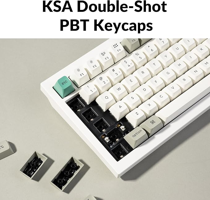 Keychron Q1 Max RGB QMK/VIA Custom Mechanical Keyboard, Full Metal Programmable Knob 2.4 GHz/Bluetooth/Wired Keyboard with Hot-Swappable Gateron Jupiter Brown Switch for Mac Windows Linux - White