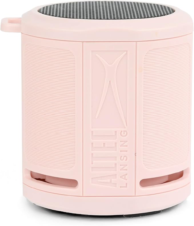 Altec Lansing HydraMicro - Waterproof Bluetooth Speaker, Lightweight & Portable Speaker for Travel & Outdoor Use, Petal Pink