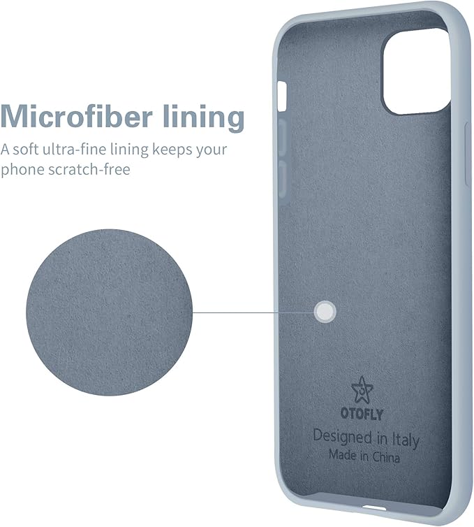 OTOFLY Compatible with iPhone 11 Case,Ultra Slim Fit iPhone Case Liquid Silicone Gel Cover with Full Body Protection Anti-Scratch Shockproof Case (Baby Blue)