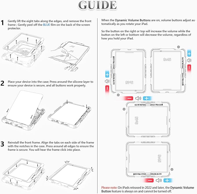 SEYMAC stock Case for iPad Air 13-inch M4-M2 2026-2024 (Gen 8-6), Shockproof Heavy Duty Case with Screen Protector, Pencil Holder, Rotating Stand, Hand Strap, Shoulder Strap, Red